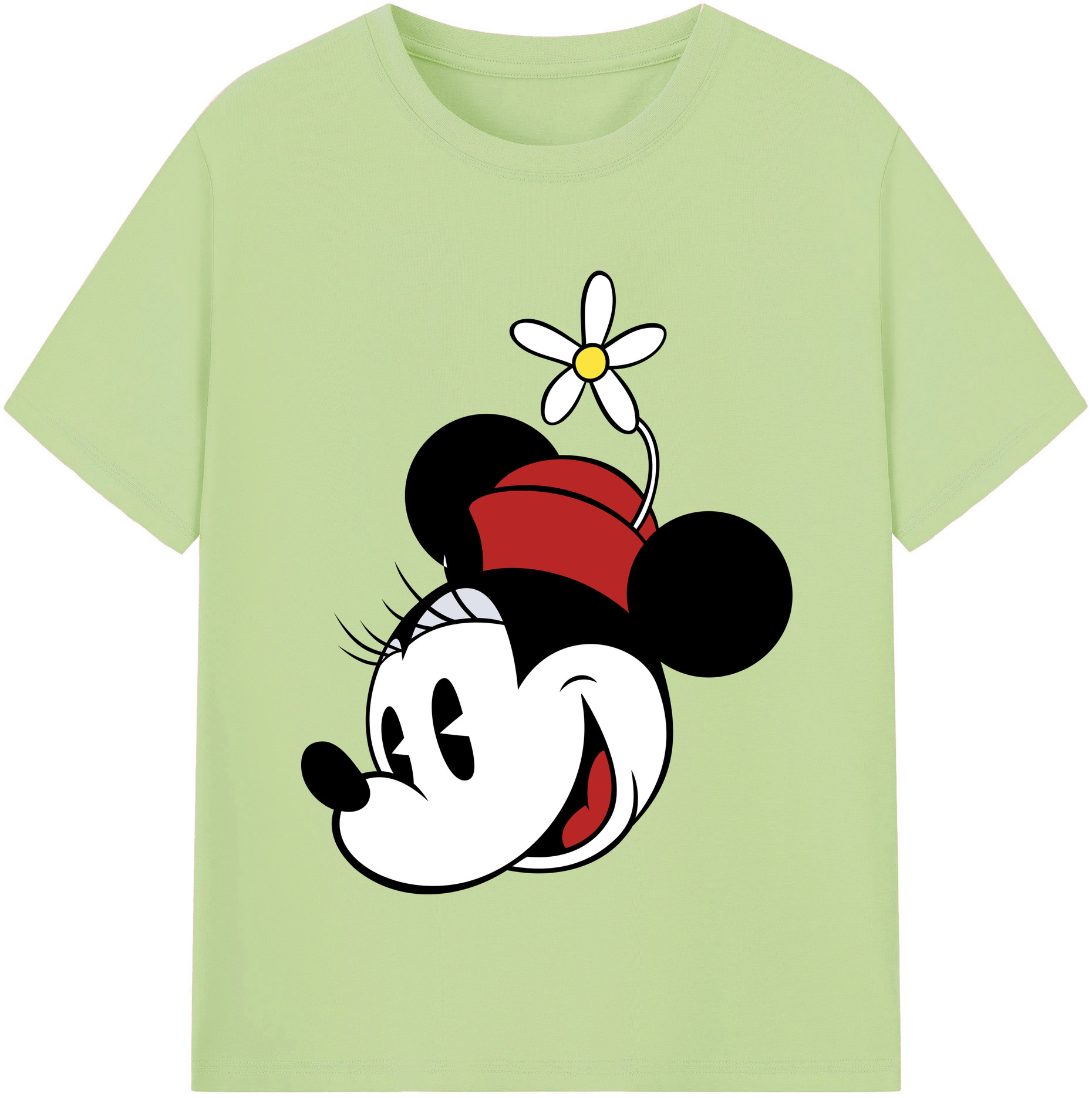 （画像用） ミッキーマウス Mickey Mouse 綿100％半袖Tシャツ（フロントプリント）